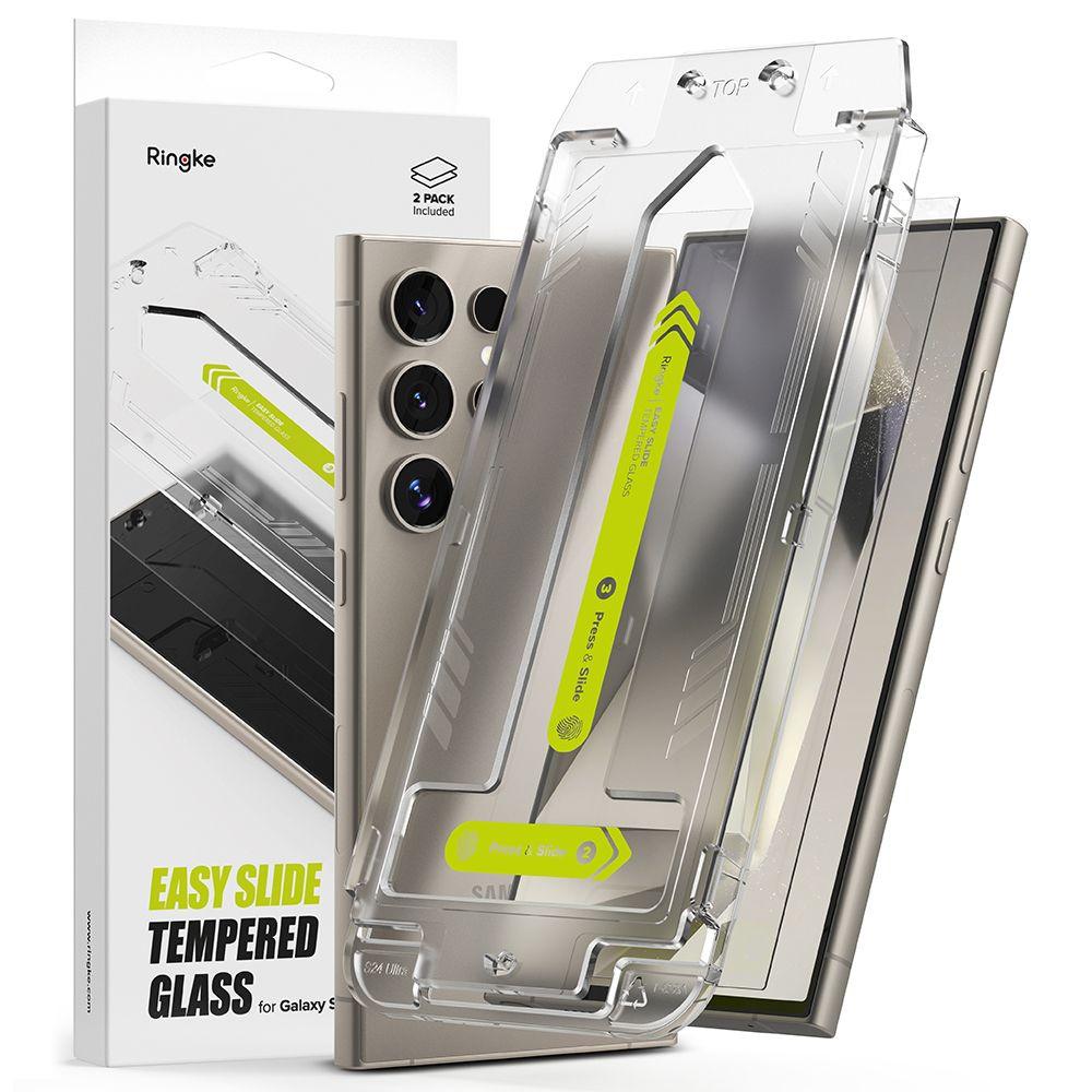 1030207 Lot de 2 protections d'écran Ringke Easy Slide Tempered Glass pour Samsung Galaxy S24 Ultra - Clear – Image 1