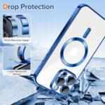 Coque Techsuit Luxury Crystal MagSafe pour iPhone 15 Pro Max - Deep Blue – Image 4