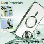 Coque Techsuit Luxury Crystal MagSafe pour iPhone 15 - Deep Green – Image 3