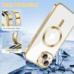 Coque Techsuit Luxury Crystal MagSafe pour iPhone 15 - Gold – Image 3