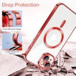 Coque Techsuit Luxury Crystal MagSafe pour iPhone 14 - Red – Image 3