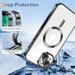 Coque Techsuit Luxury Crystal MagSafe pour iPhone 14 - Black – Image 3