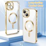 Coque Techsuit Luxury Crystal MagSafe pour iPhone 13 - Gold – Image 2
