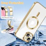 Coque Techsuit Luxury Crystal MagSafe pour iPhone 13 - Gold – Image 3