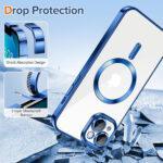 Coque Techsuit Luxury Crystal MagSafe pour iPhone 13 - Deep Blue – Image 3
