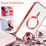 Coque Techsuit Luxury Crystal MagSafe pour iPhone 13 - Red – Image 3