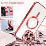 Coque Techsuit Luxury Crystal MagSafe pour iPhone 12 Pro - Red – Image 3