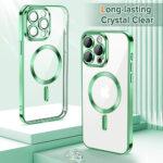 Coque Techsuit Luxury Crystal MagSafe pour iPhone 12 Pro Max - Light Green – Image 2