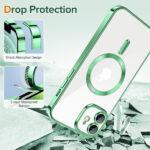 Coque Techsuit Luxury Crystal MagSafe pour iPhone 12 - Light Green – Image 3