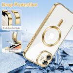 Coque Techsuit Luxury Crystal MagSafe pour iPhone 12 - Gold – Image 3