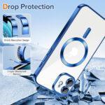 Coque Techsuit Luxury Crystal MagSafe pour iPhone 12 - Deep Blue – Image 3