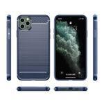 Coque Techsuit Carbon Silicone pour iPhone 11 Pro Max - Blue – Image 2