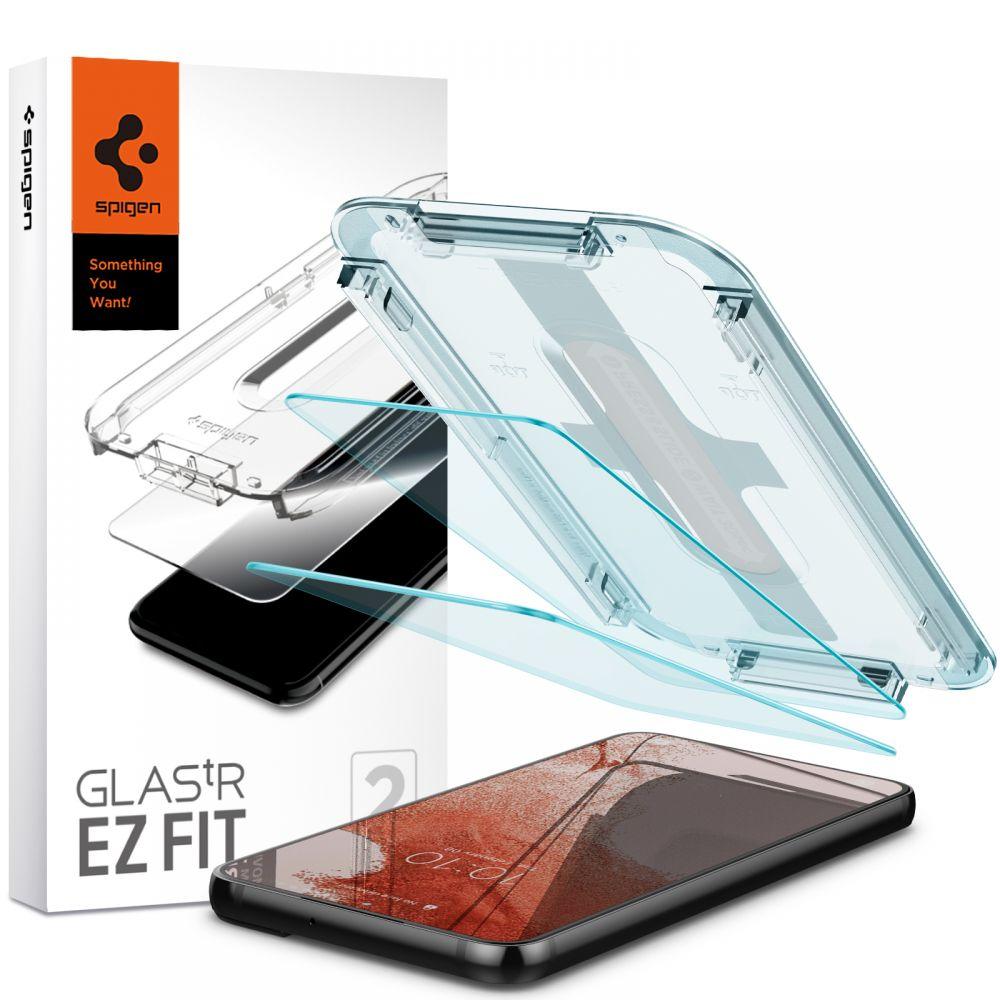 109628 Lot de 2 protections d'écran Spigen Glas.tR EZ-FIT pour Samsung Galaxy S22 - Clear – Image 1