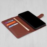 Étui portefeuille Techsuit Leather Folio pour iPhone 15 - Brown – Image 3