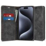 Étui portefeuille Techsuit Confy Cover pour iPhone 15 Pro - Black