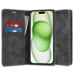 Étui portefeuille Techsuit Confy Cover pour iPhone 15 Plus - Black