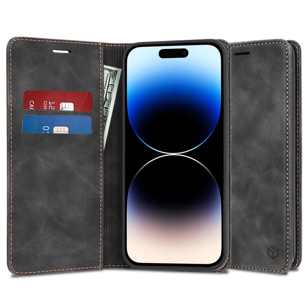 1112899 Étui portefeuille Techsuit Confy Cover pour iPhone 14 Pro - Black – Image 1