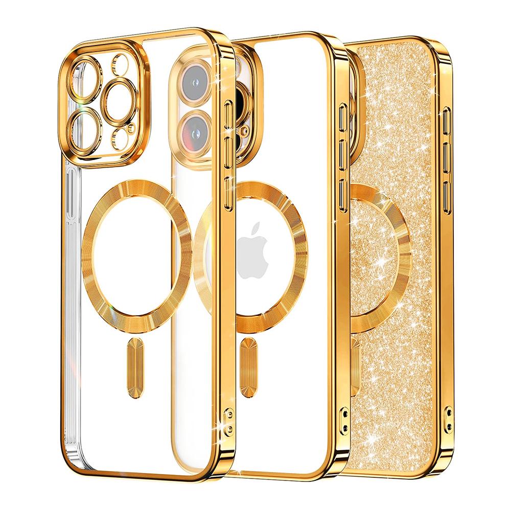 1129297 Coque Techsuit Luxury Glitter MagSafe pour iPhone 13 Pro Max - Gold – Image 1