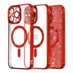 Coque Techsuit Luxury Glitter MagSafe pour iPhone 14 Pro Max - Red