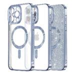 Coque Techsuit Luxury Glitter MagSafe pour iPhone 14 Pro - Light Blue