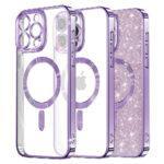 Coque Techsuit Luxury Glitter MagSafe pour iPhone 15 Pro Max - Light Purple