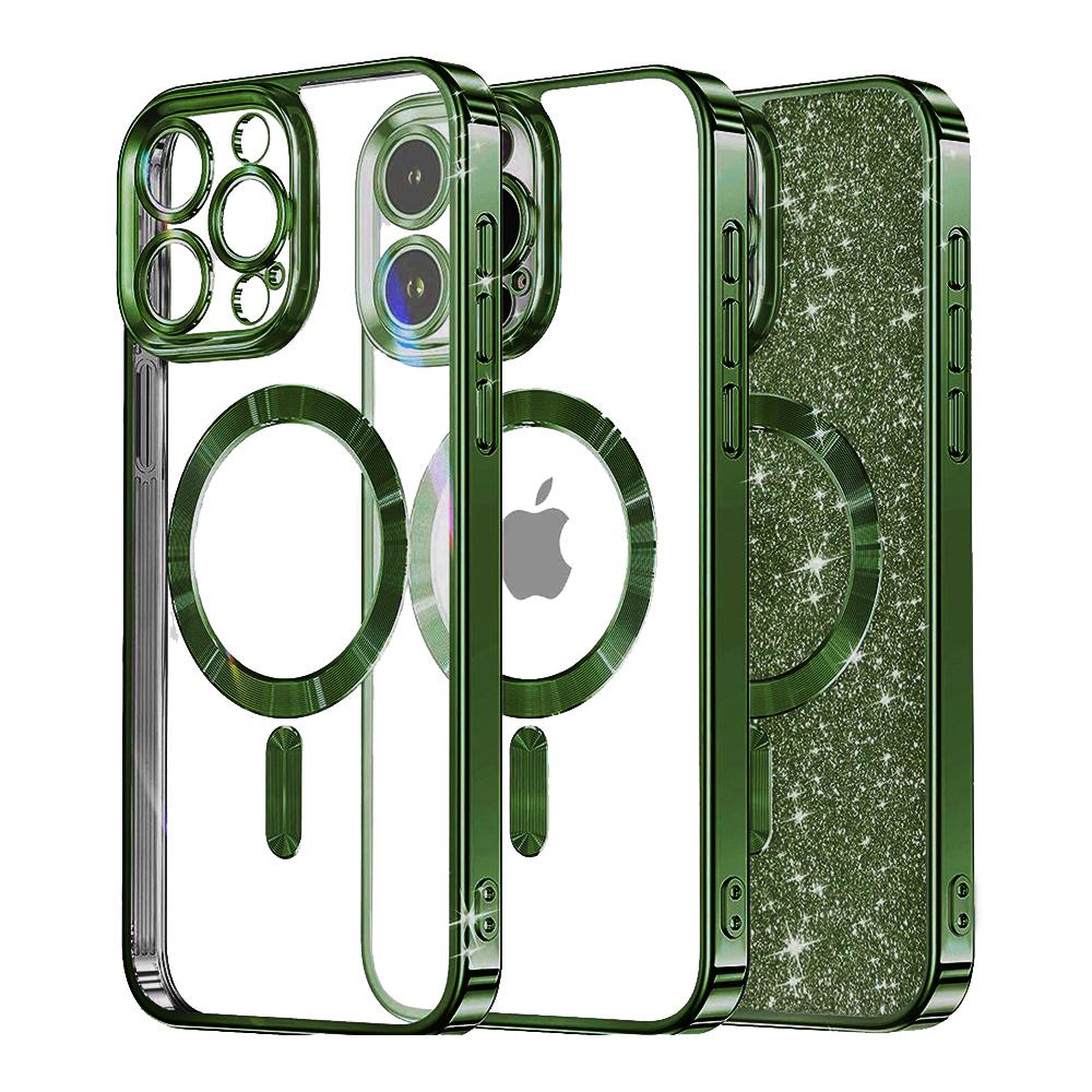 1131667 Coque Techsuit Luxury Glitter MagSafe pour iPhone 15 Pro Max - Deep Green – Image 1