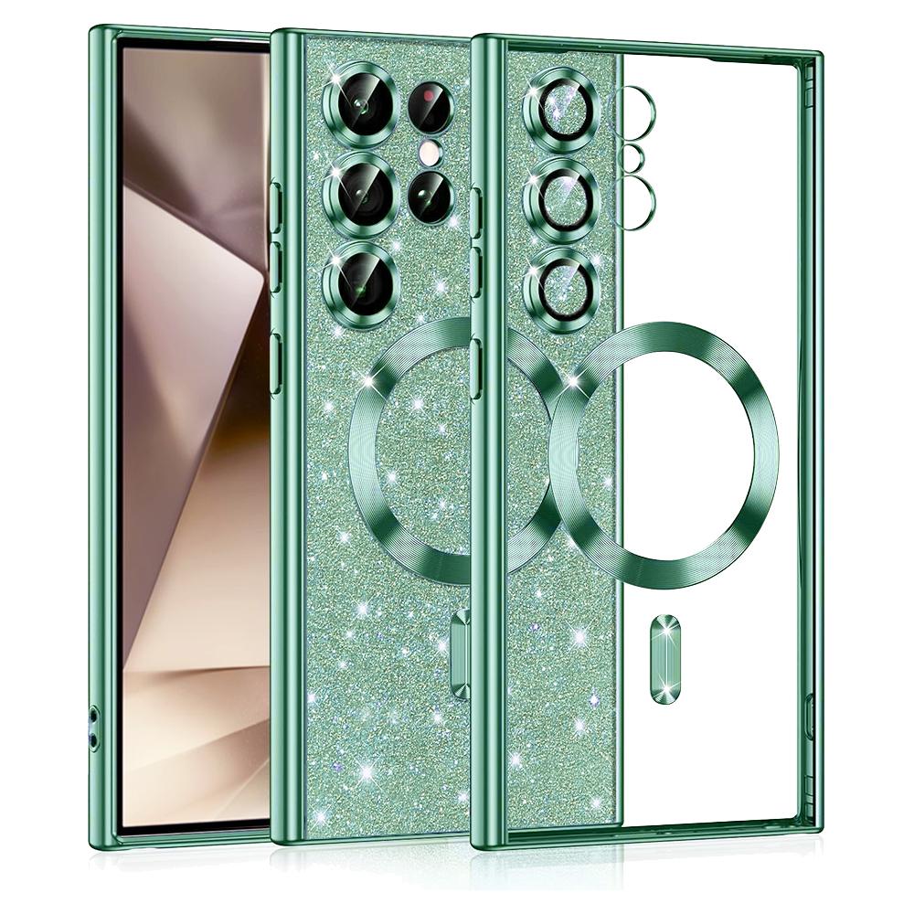 1138375 Coque Techsuit Luxury Glitter MagSafe pour Samsung Galaxy S24 Ultra - Light Green – Image 1