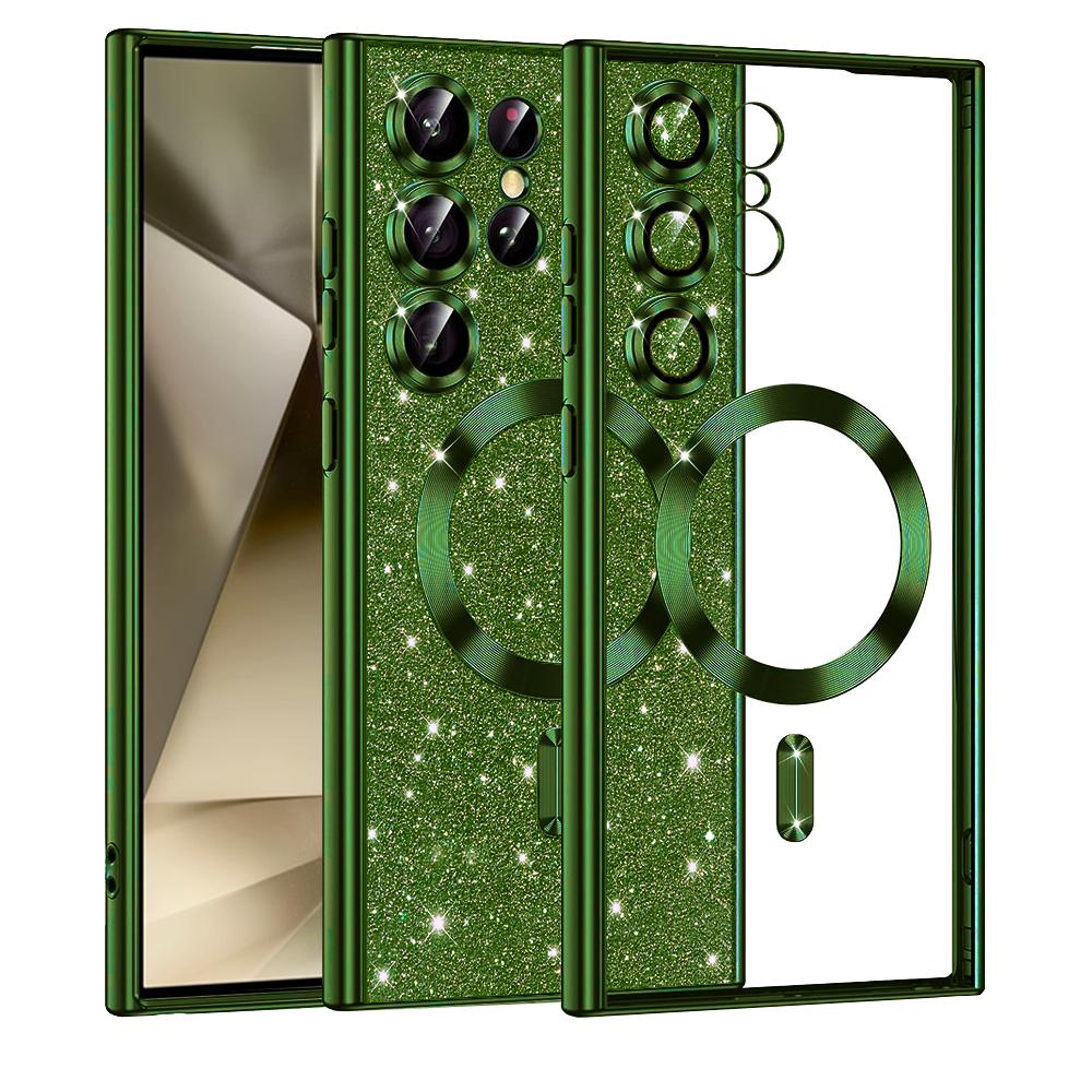 1138627 Coque Techsuit Luxury Glitter MagSafe pour Samsung Galaxy S24 Ultra - Deep Green – Image 1