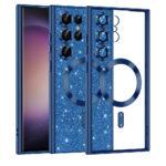 Coque Techsuit Luxury Glitter MagSafe pour Samsung Galaxy S23 Ultra - Deep Blue