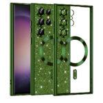 Coque Techsuit Luxury Glitter MagSafe pour Samsung Galaxy S23 Ultra - Deep Green