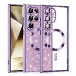 Coque Techsuit Luxury Glitter MagSafe pour Samsung Galaxy S22 Ultra - Light Purple