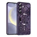 Coque Techsuit Luxury Glitter MagSafe pour Samsung Galaxy S24 Plus - Deep Purple