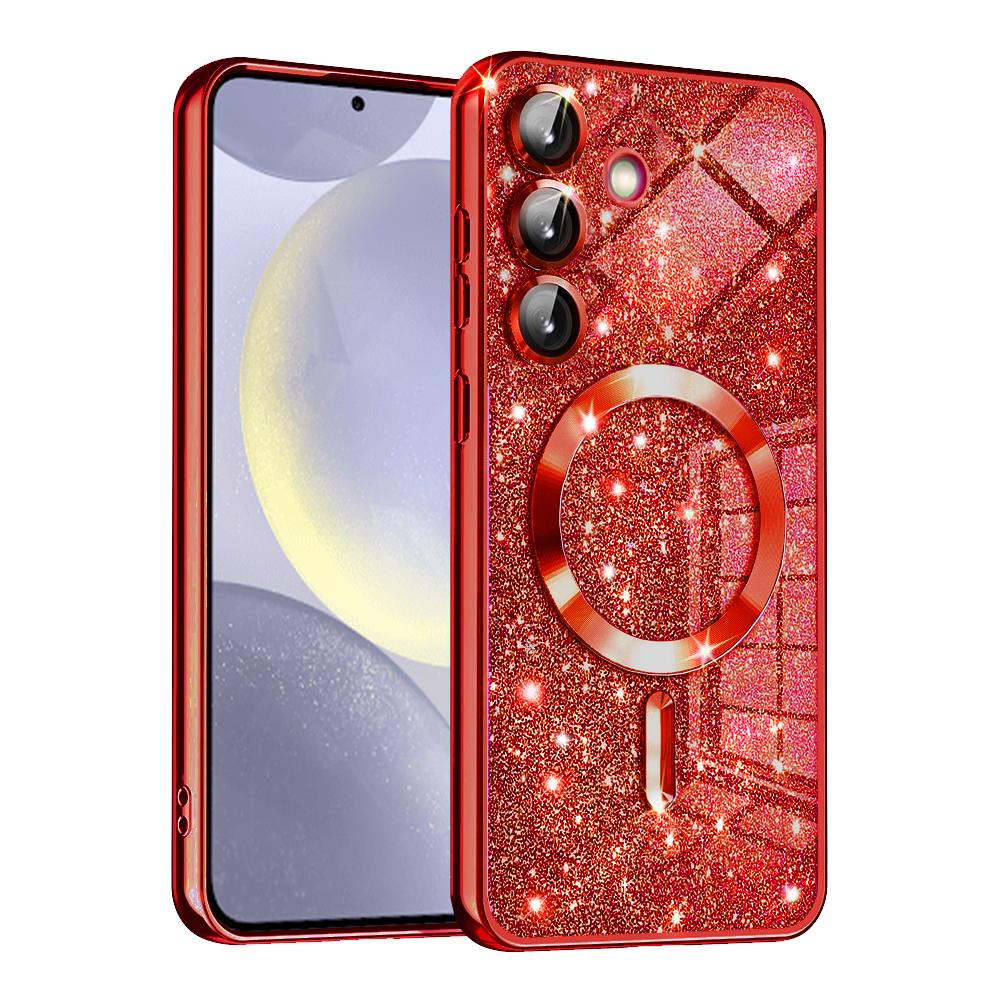 1149007 Coque Techsuit Luxury Glitter MagSafe pour Samsung Galaxy S24 Plus - Red – Image 1