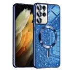 Coque Techsuit Luxury Glitter MagSafe pour Samsung Galaxy S21 Ultra - Deep Blue