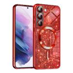 Coque Techsuit Luxury Glitter MagSafe pour Samsung Galaxy S22 - Red