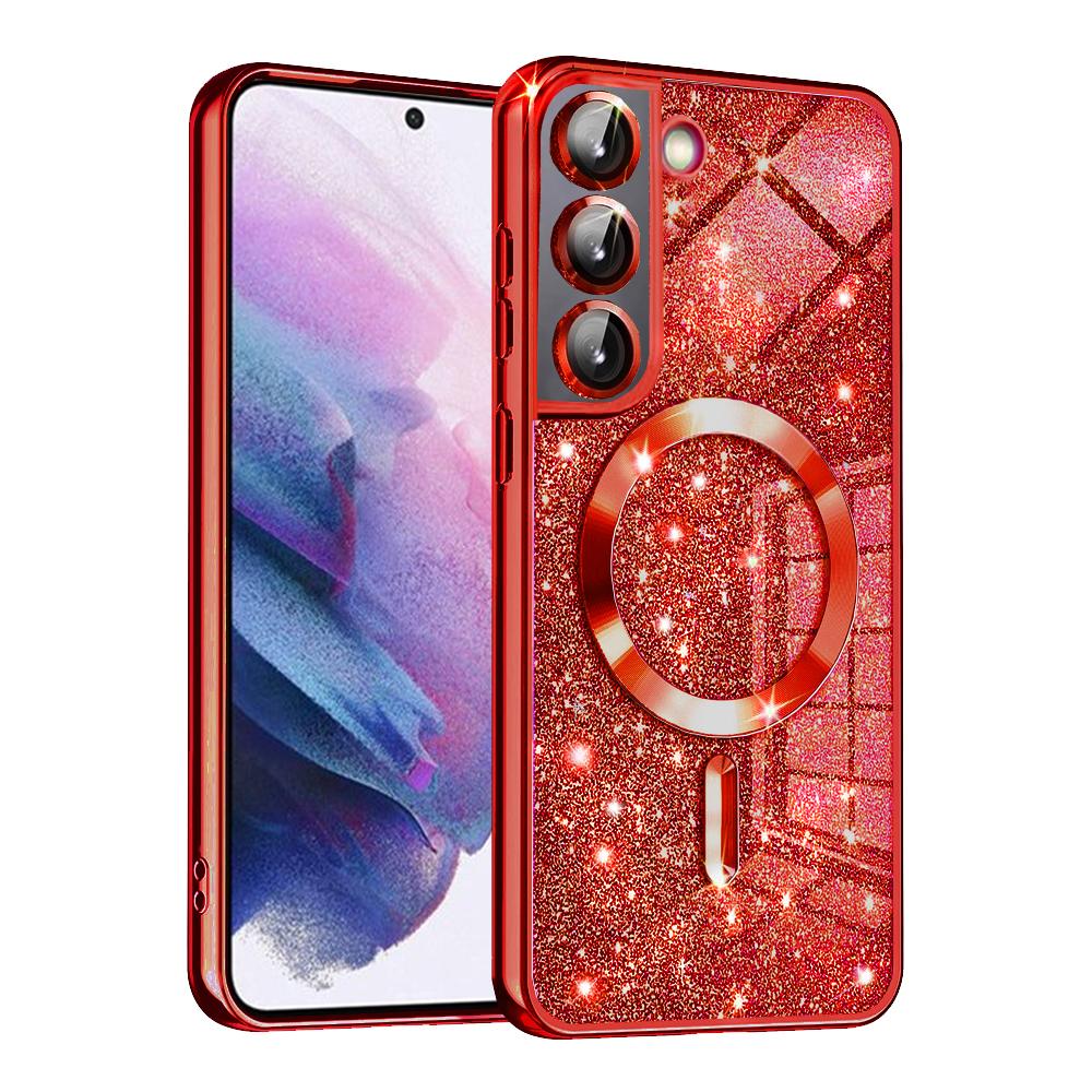 1150585 Coque Techsuit Luxury Glitter MagSafe pour Samsung Galaxy S22 - Red – Image 1