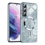 Coque Techsuit Luxury Glitter MagSafe pour Samsung Galaxy S22 - Light Blue