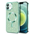 Coque Techsuit Luxury Glitter MagSafe pour iPhone 12 - Light Green