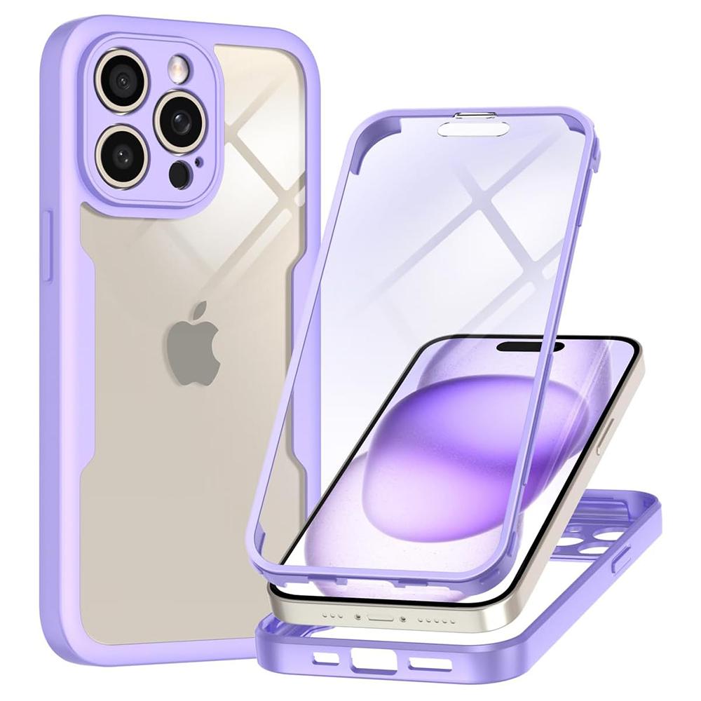 1208473 Coque intégrale Techsuit ColorVerse 360 pour iPhone 15 Pro Max - Purple – Image 1