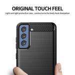 Coque Techsuit Carbon Silicone pour Samsung Galaxy S21 FE - Black – Image 2
