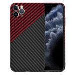 Coque Techsuit Carbonite FiberShell pour iPhone 11 Pro Max - Red Vortex