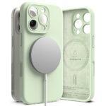 Coque Ringke Silicone Magnetic MagSafe pour iPhone 16 Pro - Soft Mint – Image 5
