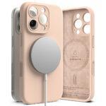 Coque Ringke Silicone Magnetic MagSafe pour iPhone 16 Pro - Pink Sand – Image 5