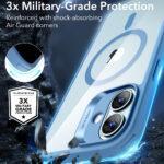 Coque MagSafe ESR Classic Hybrid HaloLock pour iPhone 16 - Clear Blue – Image 3