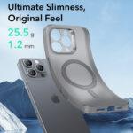Coque MagSafe ESR Zero HaloLock pour iPhone 16 Pro Max - Frosted Grey – Image 4