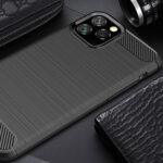 Coque Techsuit Carbon Silicone pour iPhone 12 Pro Max - Black – Image 2