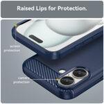 Coque Techsuit Carbon Silicone pour iPhone 16 Plus - Blue – Image 2