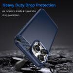 Coque Techsuit Carbon Silicone pour iPhone 16 Pro Max - Blue – Image 2