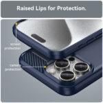 Coque Techsuit Carbon Silicone pour iPhone 16 Pro Max - Blue – Image 3