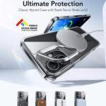 Coque MagSafe ESR Classic Hybrid HaloLock Kickstand pour iPhone 16 Plus - Clear Black – Image 4